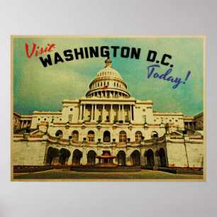 Affiche Washington DC Vintage