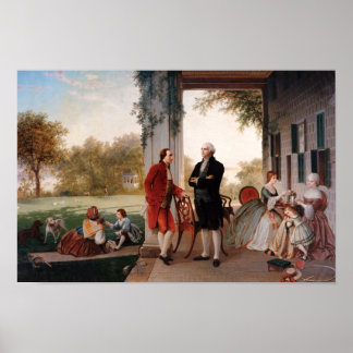 Affiche Washington et Lafayette à Mount Vernon