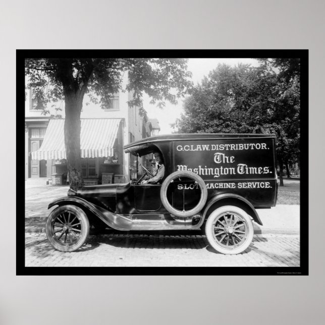 Affiche Washington Times Journal Camion 1920 (Devant)