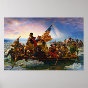 Affiche Washington traversant le Delaware par Emanuel Leut