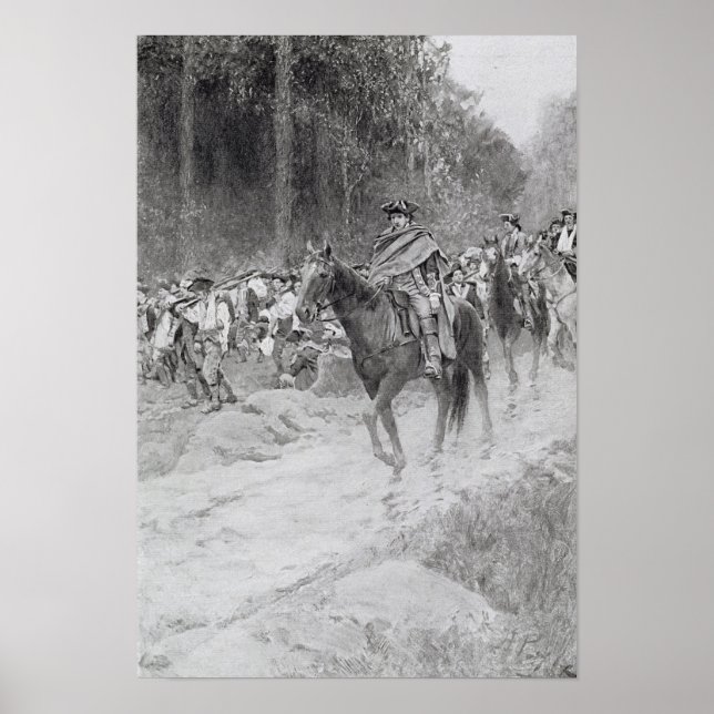 Affiche Washington's Retreat from Great Meadows (Devant)