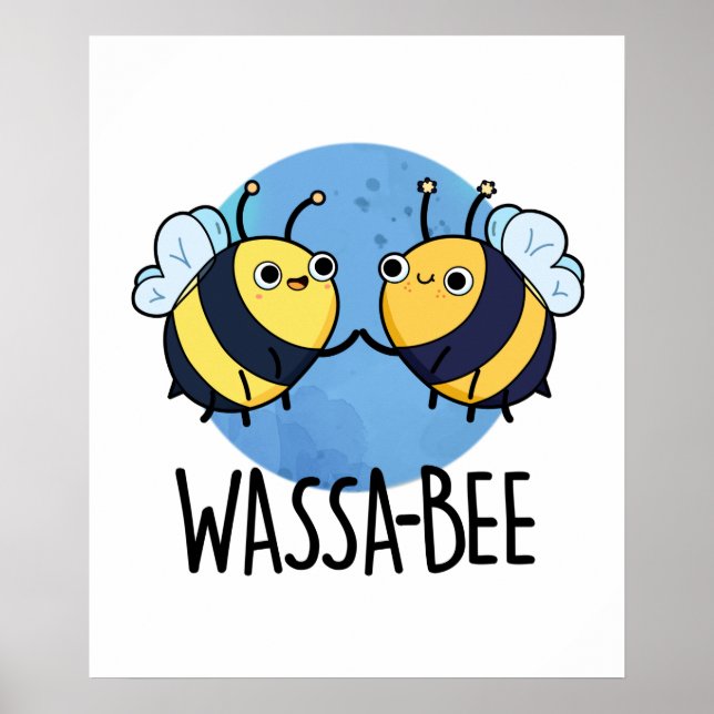 Affiche Wassabee Funny Wasabi Bee Pun (Devant)