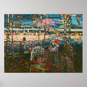 Affiche Wassily Kandinsky Le Couple à Cheval Art Russe