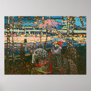 Affiche Wassily Kandinsky Le Couple à Cheval Art Russe