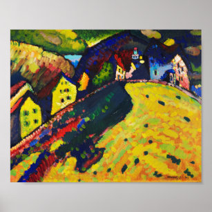 Affiche Wassily Kandinsky. Maisons à Murnau. Expressionnis