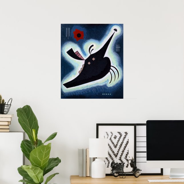Affiche Wassily Kandinsky - Noir Pointu. (Bureau à domicile)