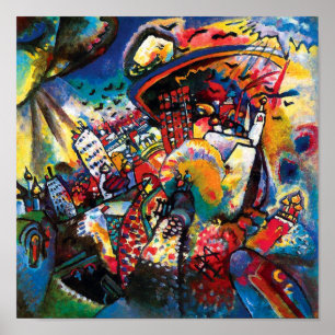 Affiche Wassily Kandinsky - Paysage urbain de Moscou Art a