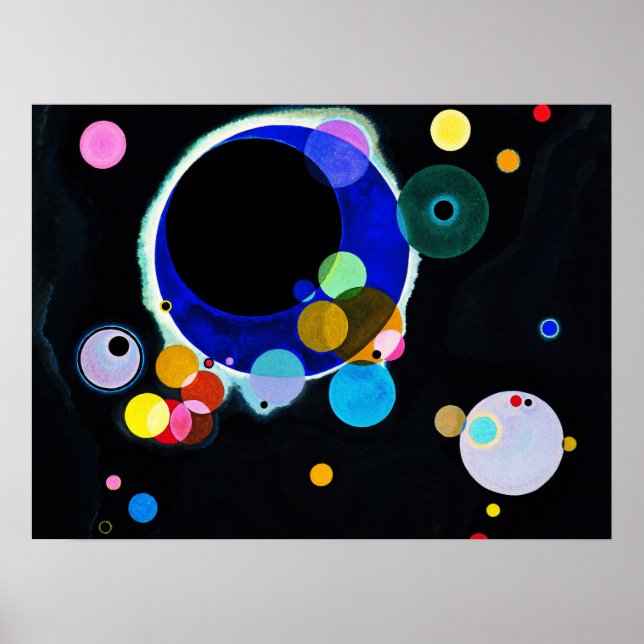 Affiche Wassily Kandinsky - Plusieurs cercles (Devant)