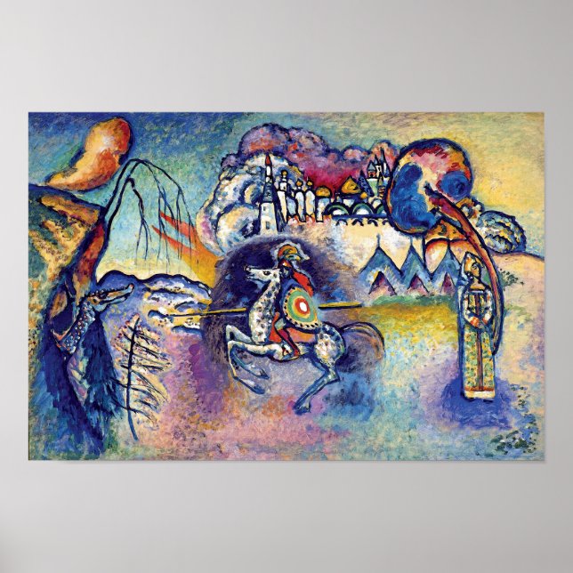 Affiche Wassily Kandinsky - Saint George et les cavaliers (Devant)