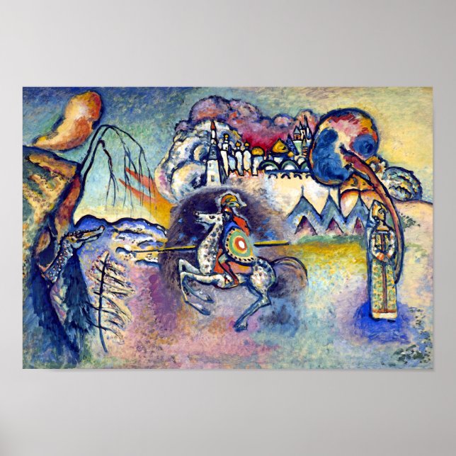 Affiche Wassily Kandinsky - Saint George et les cavaliers (Devant)