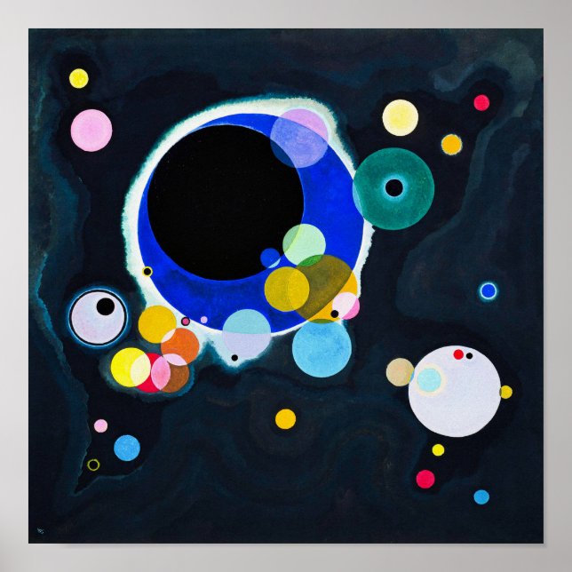 Affiche Wassily Kandinsky: Several Circles (Devant)