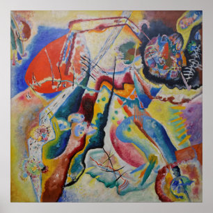 Affiche Wassily Kandinsky Tache rouge Classique Art abstra