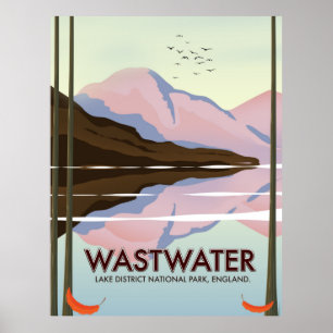 Affiche Wastwater district du lac d'Angleterre