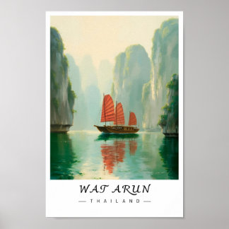 Affiche Wat Arun Bangkok Thailand  Wall Art, Temple