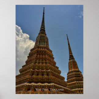 Affiche Wat Pho Stupa Padoga Temple Thaïlande Voyage