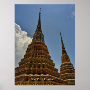 Affiche Wat Pho Stupa Pagode Temple Thaïlande Voyage