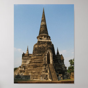 Affiche Wat Phra Si Sanphet ... Ayutthaya, Thaïlande