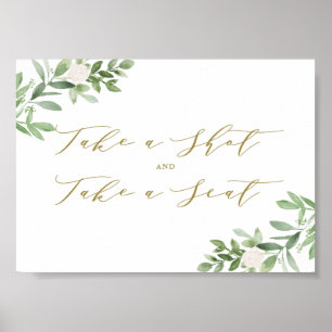 Affiche Watecolor Green Prenez un coup de pied et prenez p