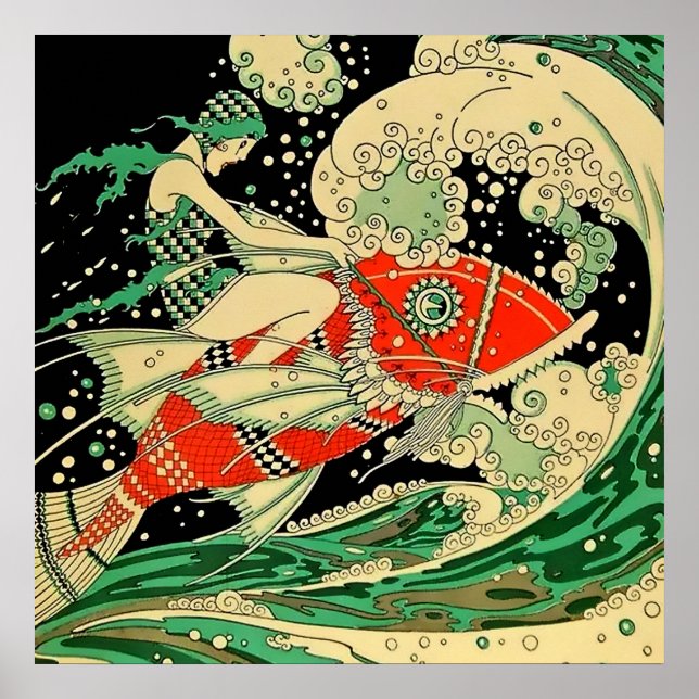 Affiche “Water” Art Deco By Jose Carlos (Devant)