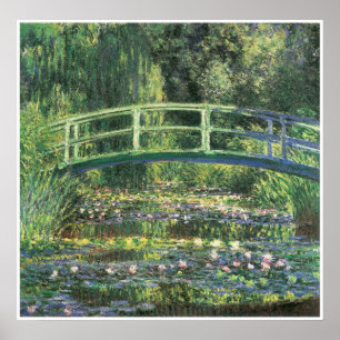 Affiche Water Lilies and Japanese Bridge, 1899
