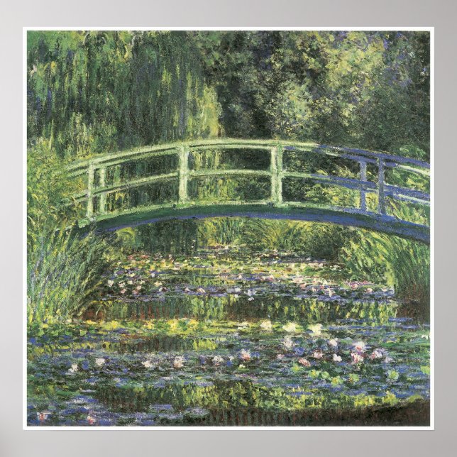 Affiche Water Lilies and Japanese Bridge, 1899 (Devant)