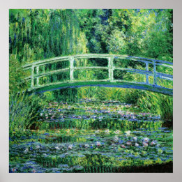 Affiche Water Lilies et pont japonais, Claude Monet