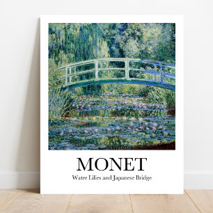 Affiche Water Lilies et pont japonais par Claude Monet