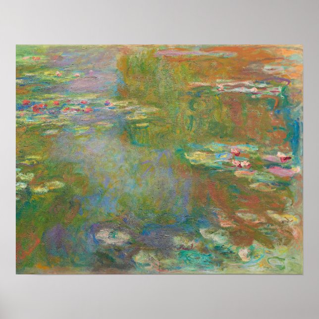 Affiche Water Lily Pond (1917-1919) par Claude Monet (Devant)