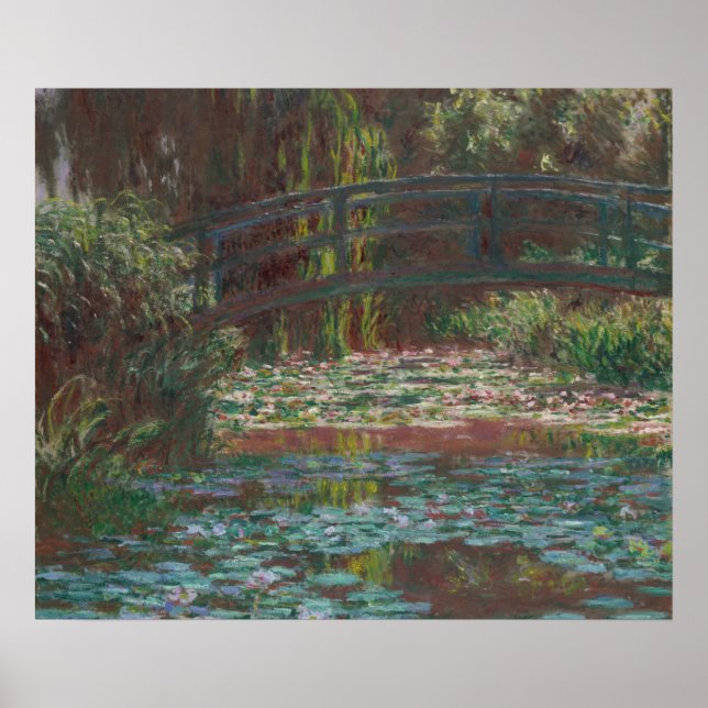 Affiche Water Lily Pont by Claude Monet Fine Art Print (Devant)