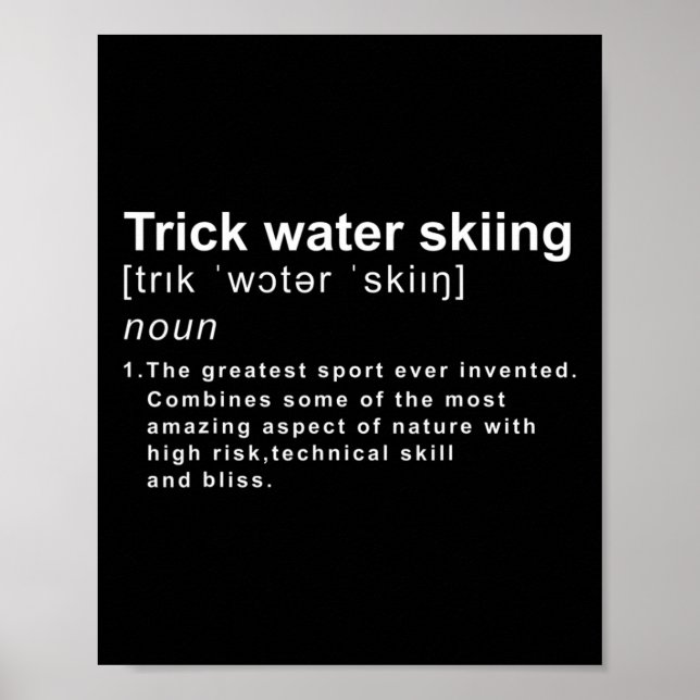 Affiche Water Ski Trick Definition  (Devant)