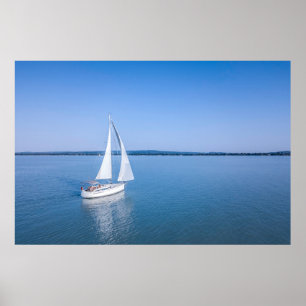 Affiche Water   Yacht at Lake Balaton Lake Hungary