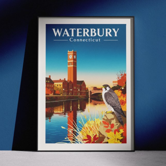 Affiche Waterbury Connecticut vintage (Créateur téléchargé)