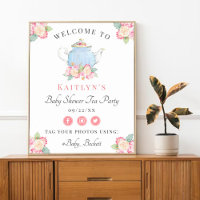 Watercolor Floral Tea Party | Accueil Baby shower