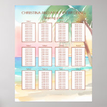 Watercolor Mariage de plage tropicale