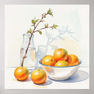 Affiche Watercolor Still Life - Oranges