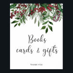 Affiche Watercolor winter flora books cards and gifts<br><div class="desc">Matching items available.</div>