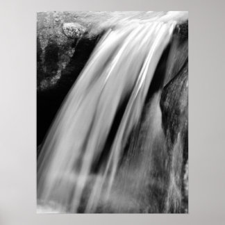 Affiche Waterfall, black and white