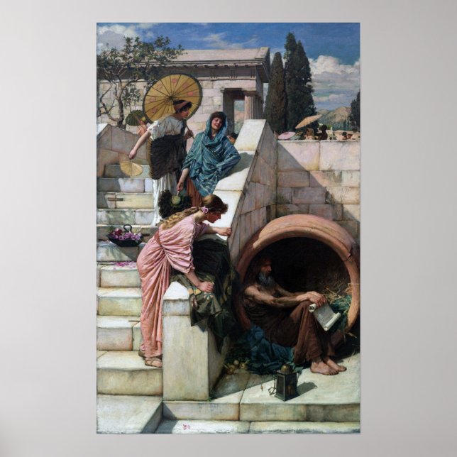 Affiche Waterhouse - Diogène 1882 (Devant)