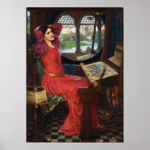 Affiche Waterhouse - La Dame de Shalott à demi malade d'om