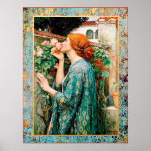 Affiche Waterhouse - L'âme d'un Rose -1908