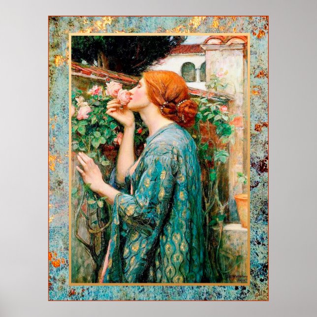Affiche Waterhouse - L'âme d'un Rose -1908 (Devant)