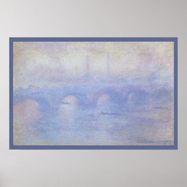 Affiche Waterloo Bridge, Effet de Brouillard par Claude Mo (Devant)