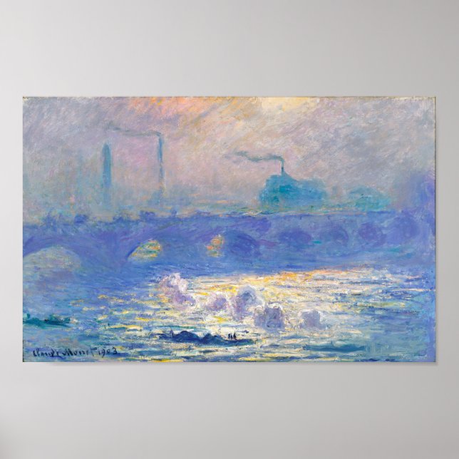 Affiche Waterloo Bridge (Londres), Monet (Devant)