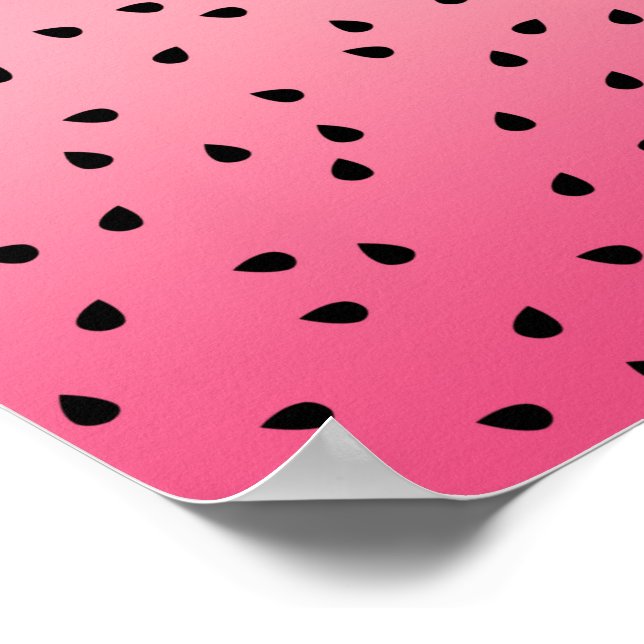 Affiche Watermelon Graines noires Vibes été Juicy Rose (Coin)