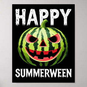 Affiche Watermelon Jackolantern Été Halloween Happy Sum