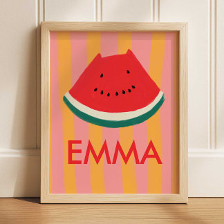 Affiche Watermelon personnalisé Kids Wall Art
