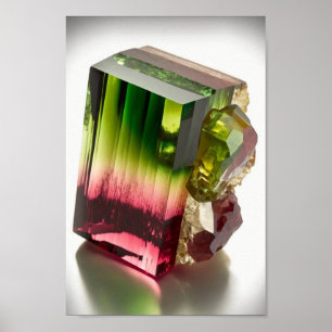 Affiche Watermelon Tourmaline cristal macro closeudo photo