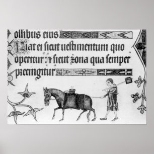 Affiche Waterseller, illustration de Luttrell Psalter