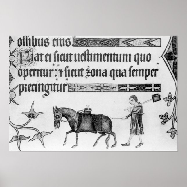 Affiche Waterseller, illustration de Luttrell Psalter (Devant)