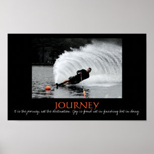 Affiche Waterski -  It is the journey, not... - Customized